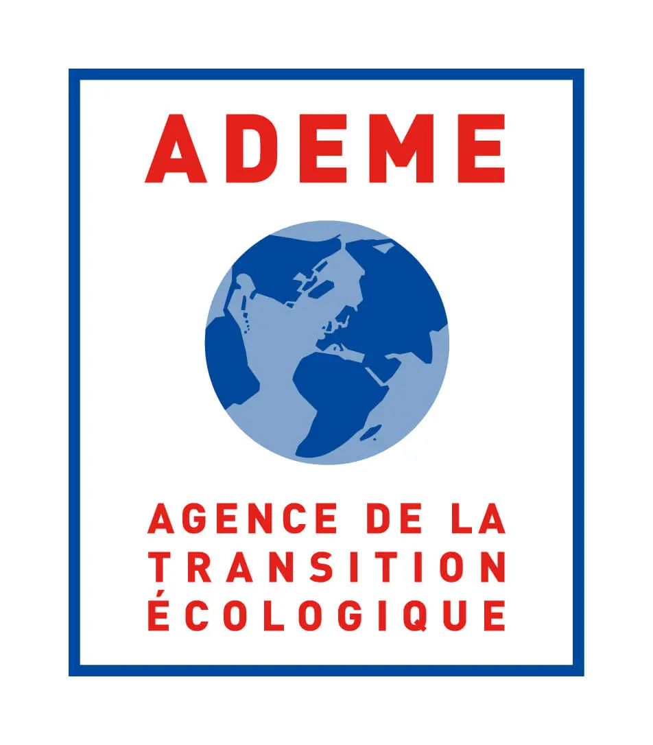 ADEME's logo, pointing to the website